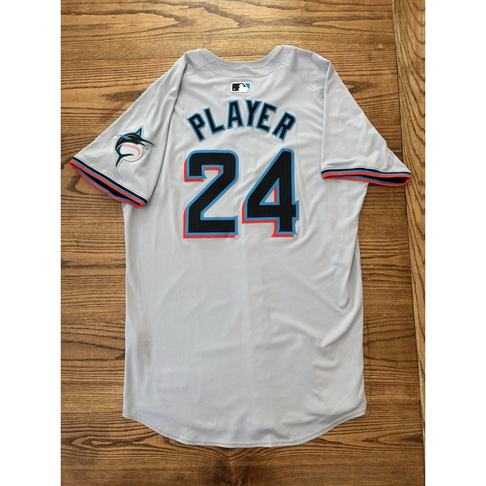 Miami Marlins 2024 Nike Game Issued MLB Baseball Jersey Mens 44 Regular Fit NWOT